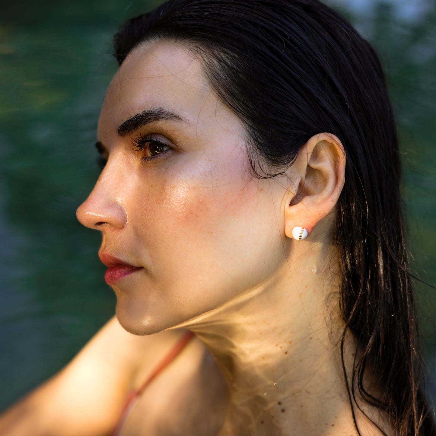 White Pearl Earrings