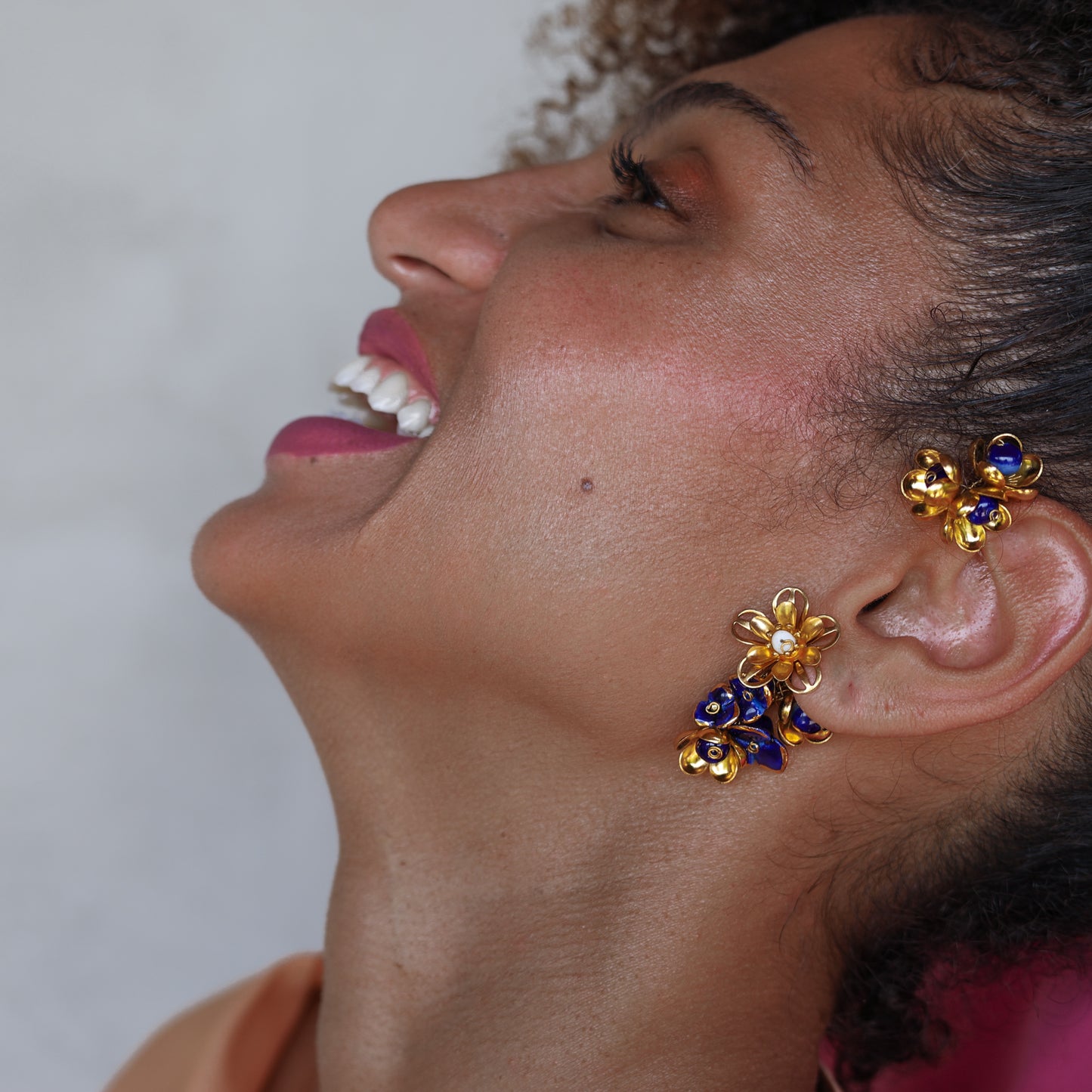 Blue flower Earrings