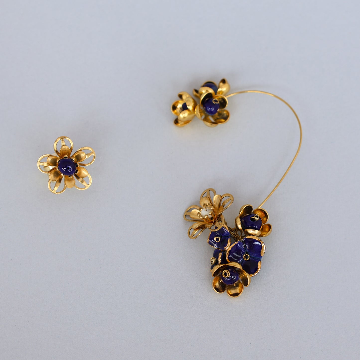 Blue flower Earrings