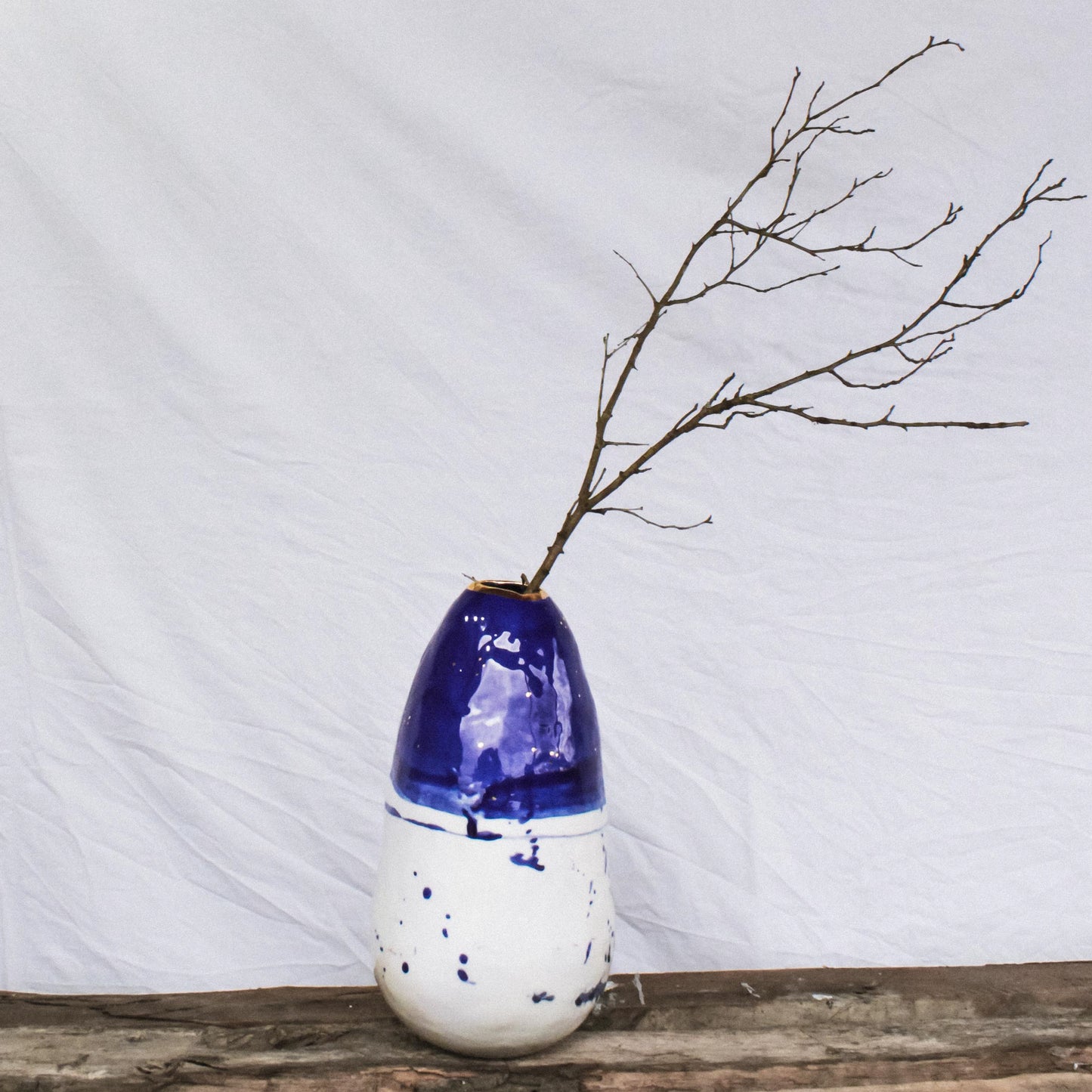 Porcelain vase Night sky - L