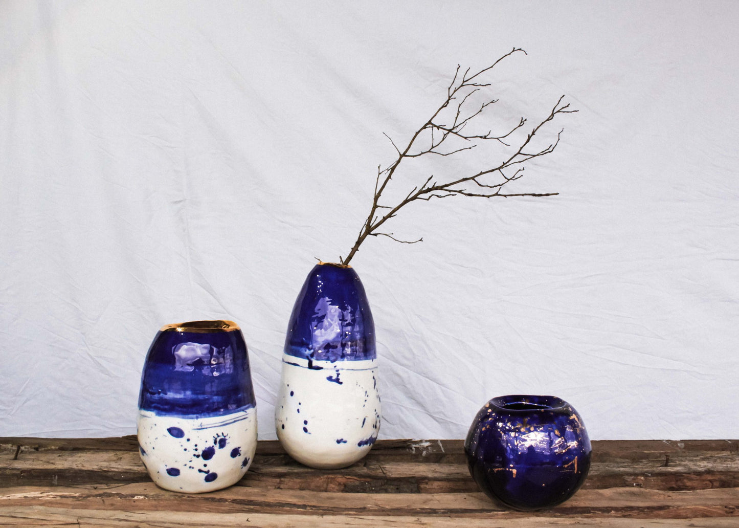 Porcelain vase Night sky - L