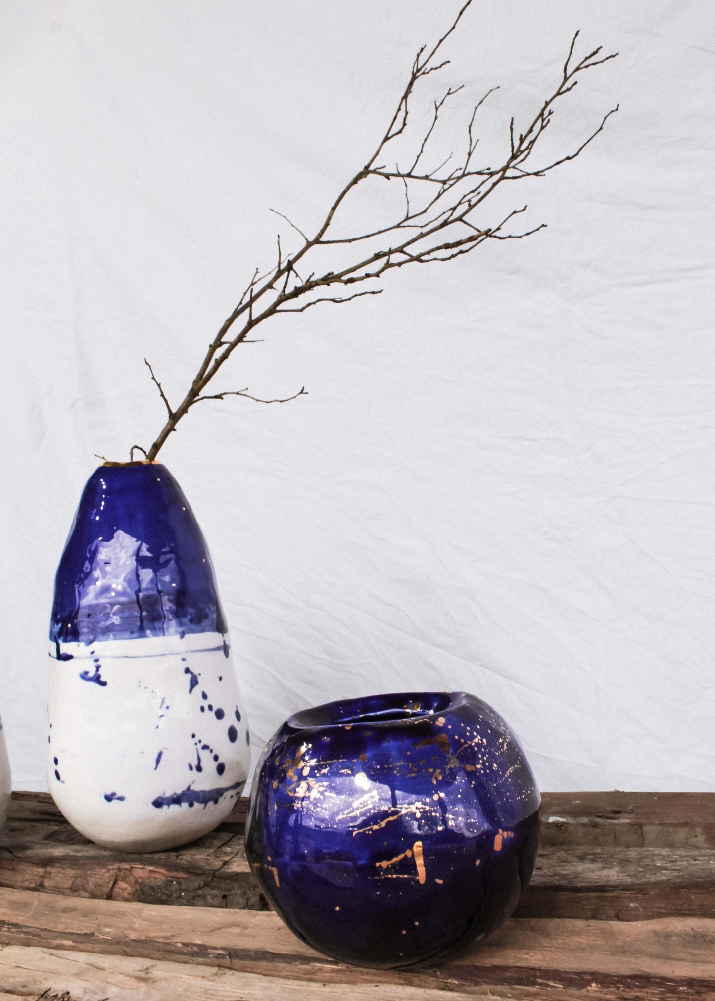 Porcelain vase Night sky - L
